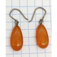 Серьги. Янтарные капли.