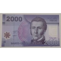 Чили 2000 песо 2021 года UNC