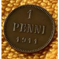 1 penni 1911 года