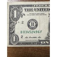 Банкнота 1 доллар США