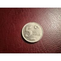 Турция 5 новых курушей 2006