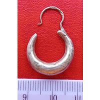 Серьга, серебро, 84