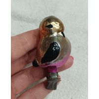 Ёлочная игрушка, стекло, снегирь, птичка, воробей, птинец