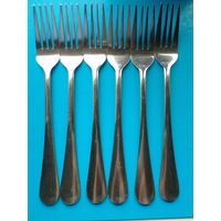 Шесть Столовых Вилок (Нерж.) - Одним Лотом.