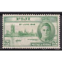 126.BrK. Великобритания. Колонии. Фиджи. Победа во Второй Мировой Войне. Георг VI. 1946 г. 2 1/2d. Mi.#112.