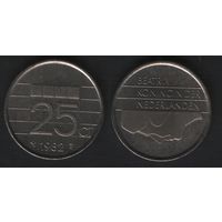 Нидерланды km204 25 центов 1982 год (_8