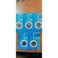 История белорусской железной дороги КОМПЛЕКТ 2 рубля 2025г Республика Беларусь