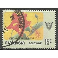 Малайские штаты(Саравак). Цветы. Гибискус китайский. 1979г. Mi#236.