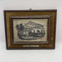Антикварная гравюра на серебре Fort de Salces (Fort de Salses). Австрия. Арт 3442