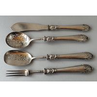 Комплект столовых приборов, 950, голова Минервы, в восьмиугольнике