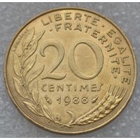 Франция, 20 сантимов 1988 г.