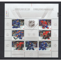 Спорт Хоккей Канада /Canada 2013** Хоккей на льду с шайбой Хоккеисты Хоккейные клубы НХЛ NHL  малый лист тиснение