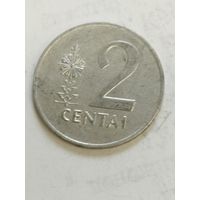 Литва 2 цента 1991
