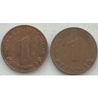 Германия 1 пфенниг 1970 г. D. Цена за 1 шт.