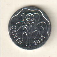 Эсватини (Свазиленд) 10 цент 2021