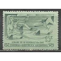 Аргентина. Авиационная выставка. Буэнос Айрес. 1946г. Mi#530.