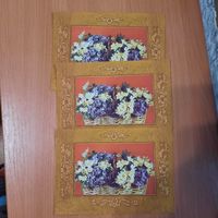 Открытки "Цветы" 1977г цена за шт