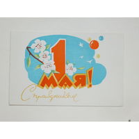 Пинская 1 мая 1971  9х14 см открытка БССР