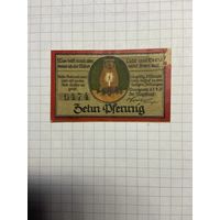 Нотгельд 10 пфеннигов 1921 год. -2112