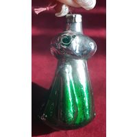 Игрушка ёлочная Кузнечик (Сверчок), стекло. СССР