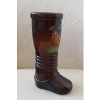 Все лоты с рубля.Пивной бокал сапог,Охота,ГДР,0.25 л,h-16 см