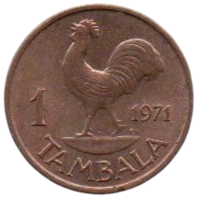 РЕСПУБЛИКА МАЛАВИ. 1 ТАМБАЛА 1971. ФАУНА. ПЕТУХ