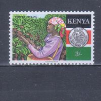 [1386] Кения 1988. Флора.Кофе.Плоды.Сбор кофе. MNH