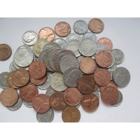 Монеты США 1,5,10 и 25 центов 69шт. без повторов.