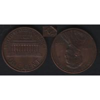 США km201b 1 цент 1999 год (-) слитно AM в AMERICA (_5 ТОРГ ЛЮБОЙ