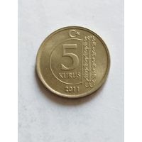 Турция 5 куруш 2011