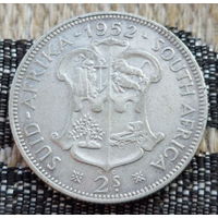 ЮАР 2 шиллинга 1952 года. Король Георг. Герб. Серебро. Сторгуй за свою цену, предложи обмен! Y