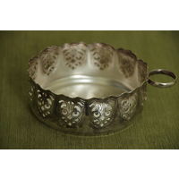 Подставка для бутылки с серебрением (  диаметр 10,5 см , высота 4,5 см )