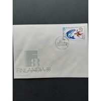 Польша 1988 КПД с маркой "Международная филателистическая выставка "FINLANDIA-88" в Хельсинки" (спецгашение) Mi.3148 каталог 1.20 евро
