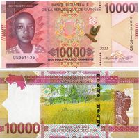 Гвинея 10000 франков 2020  год UNC