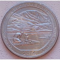 США 25 центов (квотер) 2014 D Great Sand Dunes Colorado