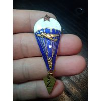С рубля без мц. Значок Парашютист, вдв, СССР, тяжелый