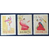 КНДР 1964 народные танцы, наклейки.