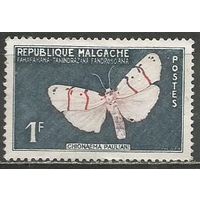 Республика Мадагаскар. Мотылёк. 1960г. Mi#448.