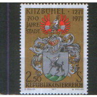 Полная серия из 1 марки 1971г. Австрия "700 лет городу Китцбюэль" MNH