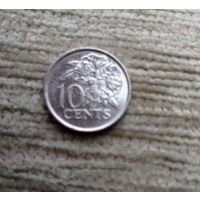 Werty71 Тринидад и Тобаго 10 центов 2005 Цветок Гибискус