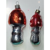 Ёлочная игрушка - Грибы , СССР .