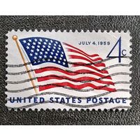 Марка США 1959 год Флаг