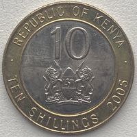 Кения 10 шиллингов 2005 г. Состояние