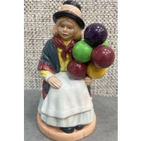 Фарфоровая статуэтка Девочка продавец шаров. Royal Douton. Англия. 1981 год. Высота 16 см.