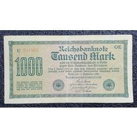 1000 марок Германия 1922 г. (красный номер)