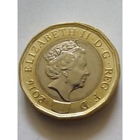 Великобритания 1 фунт 2016 г.UNC