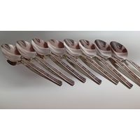 Ложки. Мельхиор. Посеребрение. 8 ложек