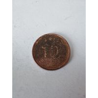 Южная Корея 10 вон 2013
