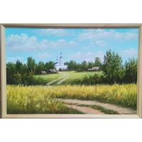 Картина маслом "Родные места"