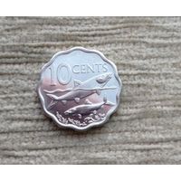 Werty71 Багамы Багамские острова 10 центов 2010 Рыба Корабль Блеск